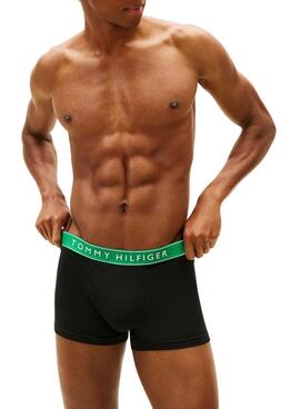 Pack 3 calzoncillos Tommy Hilfiger Trunk negro cintura colores para hombre