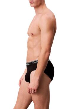 Pack 3 slips Calvin Klein Microfibre Stretch negro para hombre
