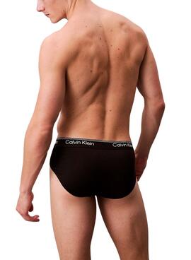Pack 3 slips Calvin Klein Microfibre Stretch negro para hombre