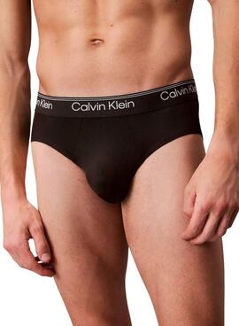 Pack 3 slips Calvin Klein Microfibre Stretch negro para hombre