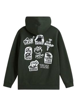 Sudadera Vans Classified verde para niña y niño