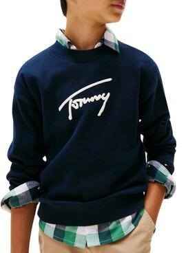 Jersey Tommy Hilfiger Varsity azul marini para niño