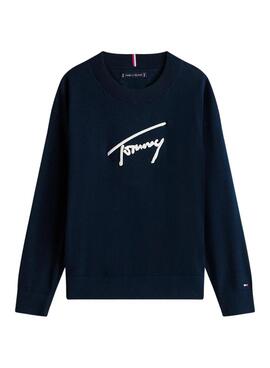 Jersey Tommy Hilfiger Varsity azul marini para niño