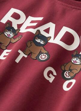 Sudadera Name It Roval granate para niño