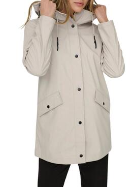 Chubasquero Only Elisa beige para mujer