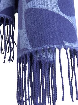 Bufanda Pieces Marlin estampado corazones azul para mujer