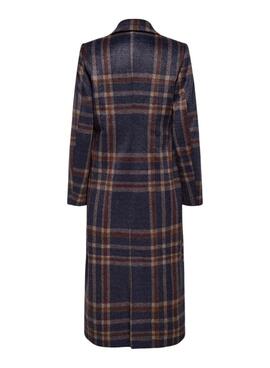 Abrigo Only Coris estampado de cuadros para mujer