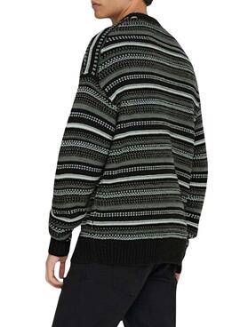 Jersey Only and Sons Roy Relaxed negro para hombre