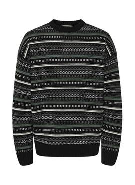 Jersey Only and Sons Roy Relaxed negro para hombre