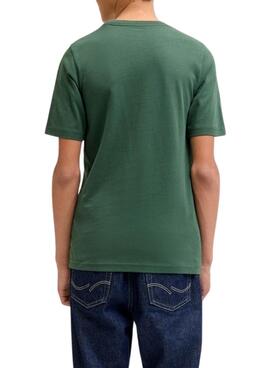 Camiseta Jack and Jones Bleecker verde para niño