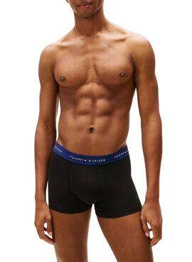 Pack 3 calzoncillos Tommy Hilfiger Trunk cintura con logo negro para hombre
