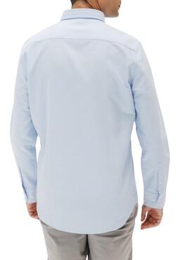 Camisa El Pulpo Casual oxford azul para hombre