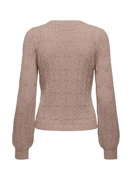 Jersey Only Katia estructurado tostado para mujer