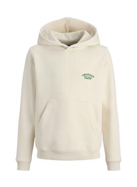 Sudadera Jack and Jones Greene Branding beige para niño