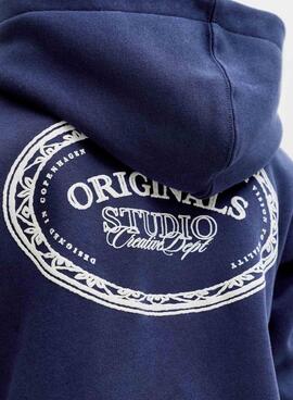 Sudadera Jack and Jones Greene Branding azul para niño