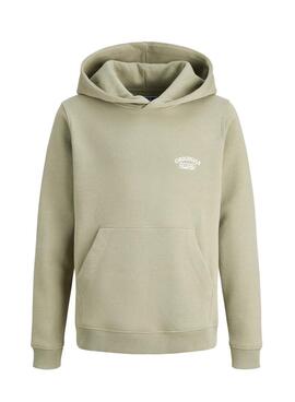 Sudadera Jack and Jones Greene Branding verde para niño
