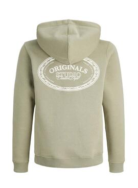 Sudadera Jack and Jones Greene Branding verde para niño