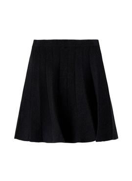 Falda de punto Name It Sonia negro para niña