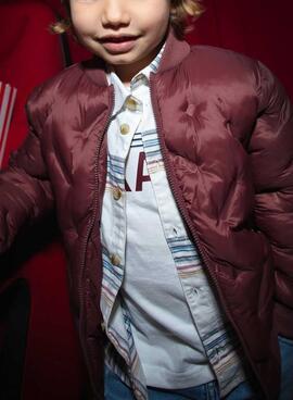 Cazadora Mayoral bomber granate para niño y niña