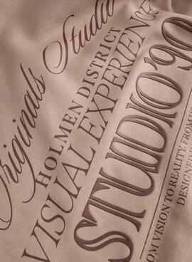 Sudadera Jack and Jones Midtown beige para hombre