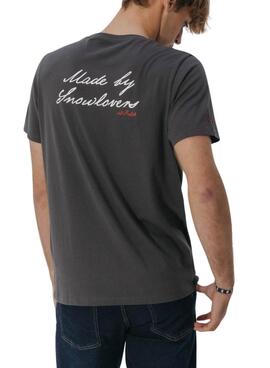 Camiseta El Pulpo Snowlovers gris para hombre