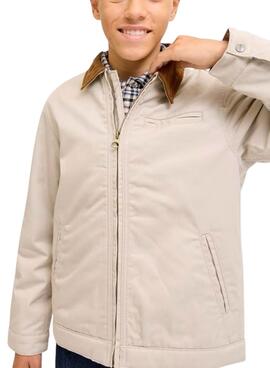 Chaqueta Jack and Jones Norrebro beige para niño