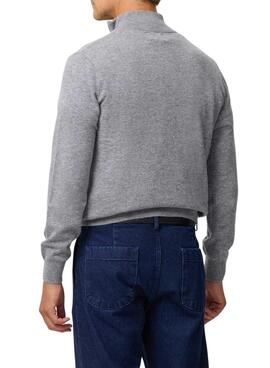 Jersey Silbon media cremallera gris para hombre