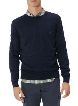 Jersey El Pulpo cuello redondo mezcla marino para hombre