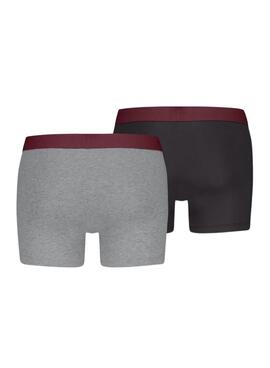 Pack 2 boxers Levis Basic gris y negro para hombre