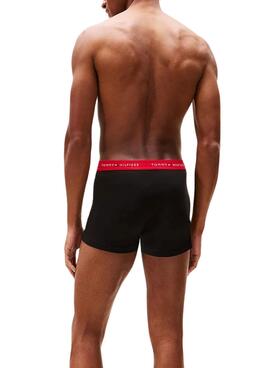 Pack de 3 calzoncillos Tommy Hilfiger Trunk Signature negro para hombre