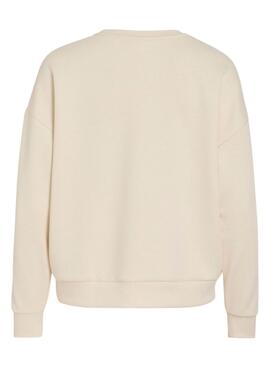 Sudadera Vila Visiffi beige para mujer