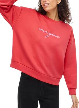 Sudadera Vila Visiffi rojo para mujer
