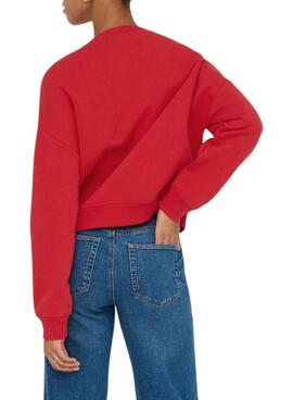 Sudadera Only Onlsweat Life rojo para mujer