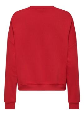 Sudadera Only Onlsweat Life rojo para mujer