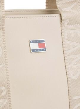 Bolso Tommy Jeans Daily Elevated Mini beige para mujer