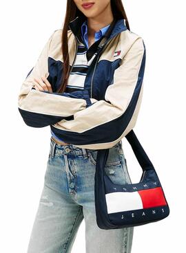 Bolso Tommy Jeans Archive Shoulder marino para mujer