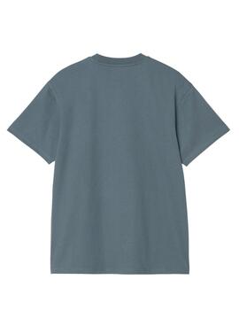 Camiseta Carhartt American Script azul para hombre