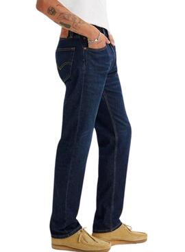 Pantalón vaquero Levis 505 Regular Nail Loop Knot azul marino para hombre