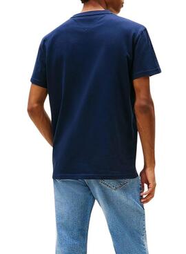 Camiseta Tommy Jeans DNA 1985 azul marino para hombre
