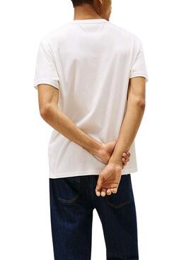 Camiseta Tommy Jeans DNA 1985 blanco para hombre