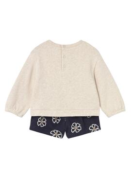 Conjunto de dos piezas Mayoral floral marino para bebé