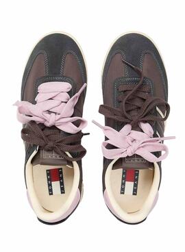 Zapatillas Tommy Jeans Low Profile Runner marrón para mujer
