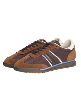 Zapatillas Tommy Jeans Retro Runner marrón para hombre