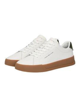 Zapatillas Tommy Hilfiger Court blanco y verde para hombre