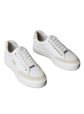 Zapatillas Calvin Klein Jeans Basket blanco para mujer