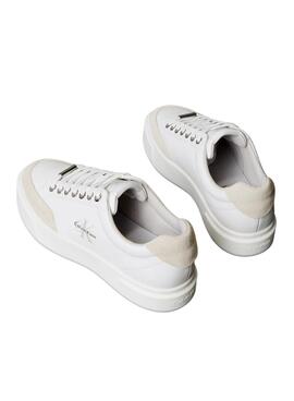 Zapatillas Calvin Klein Jeans Basket blanco para mujer