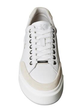 Zapatillas Calvin Klein Jeans Basket blanco para mujer