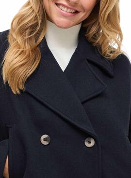 Abrigo corto Vila Kamina azul marino para mujer