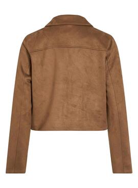 Chaqueta antelina Vila Moody marrón para mujer