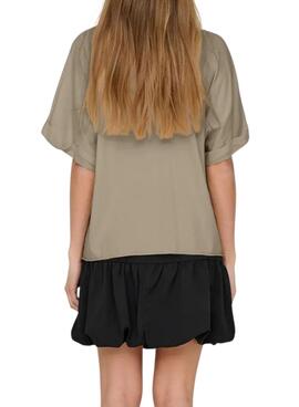 Camiseta Only Lucy beige para mujer